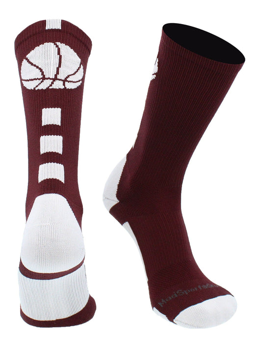 Basketball Socks Crew Socks Basketball Logo Multiple Colors – MadSportsStuff