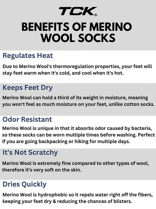 Merino Wool Hiking Socks For Men & Women - Striped