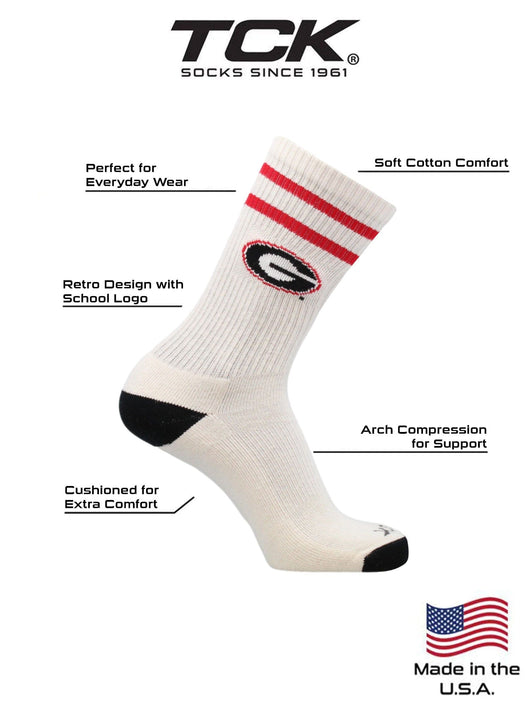 Vintage Georgia Bulldogs Socks NCAA Socks For Men and Womens Soft Cotton Sock