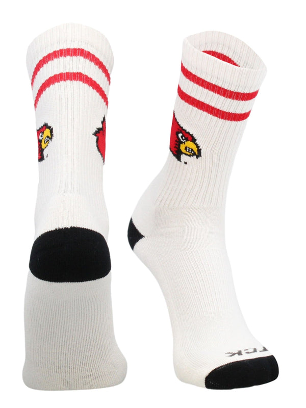 Vintage Louisville Cardinals Socks For Men and Womens Soft Cotton Sock (Lousiville Cardinals, Large)