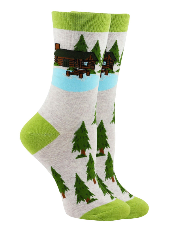 Cabin on the Lake Socks for Perfect Anglers Gift