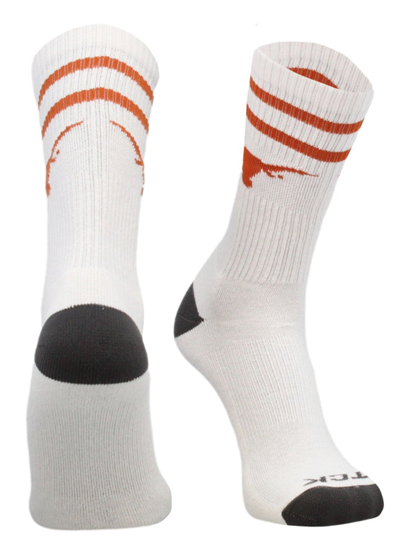 Vintage Texas Longhorns Socks For Men and Womens Soft Cotton Sock (Texas Longhorns, Large)