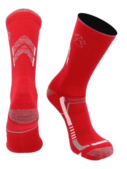 New Mexico Lobos Champion Crew Socks (Red/Black, Large)