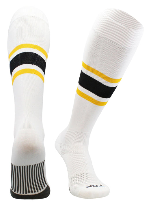 Striped Baseball Socks Over the Calf Dugout Pattern E