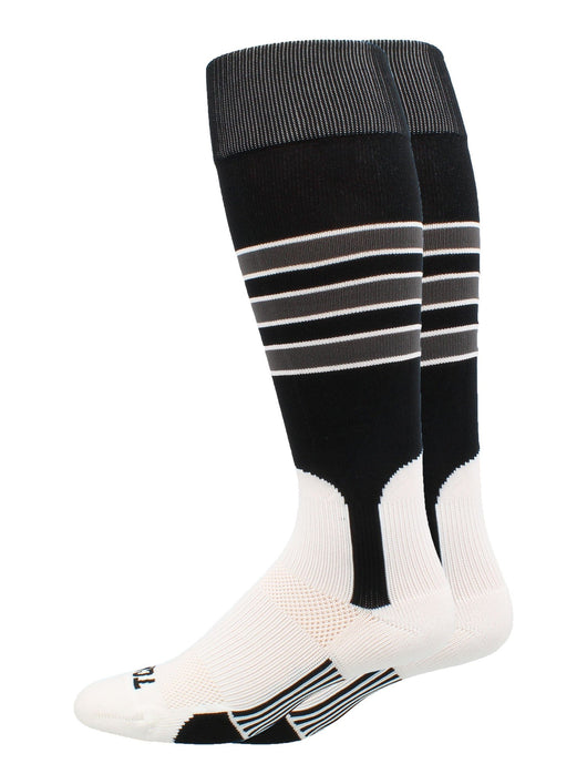 TCK Baseball Stirrup Socks with Stripes Pattern D