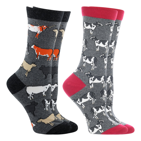 WHD Cows Socks 2-Pack or 1-Pack