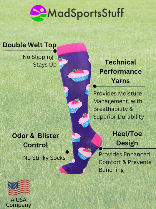 Cupcake Socks Over the Calf Length