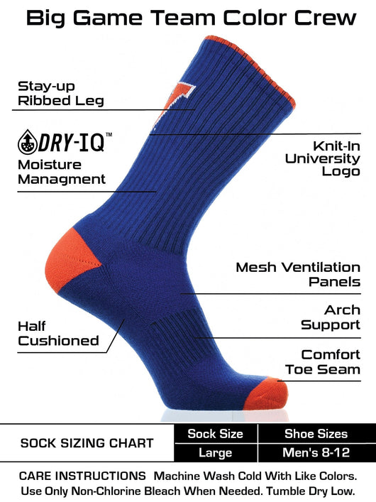 Virginia Cavaliers Socks Campus Legend Crew Length