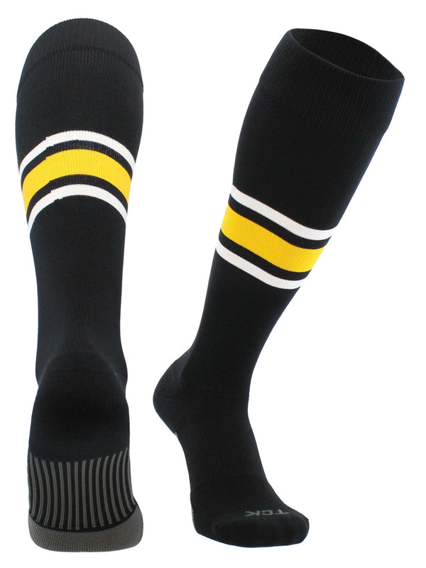 Striped Baseball Socks Over the Calf Dugout Pattern E