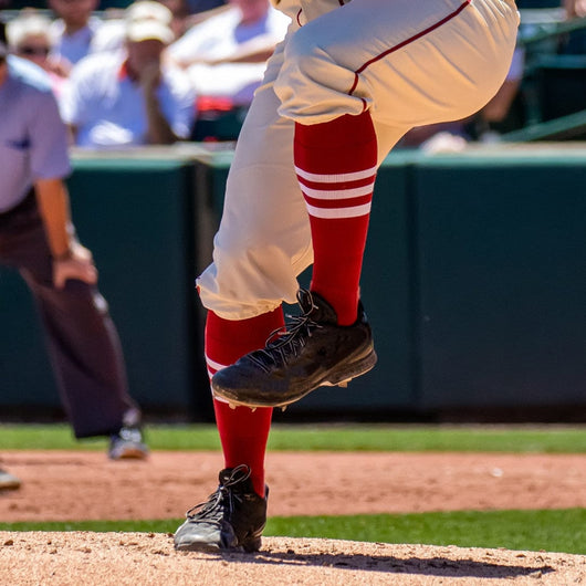 Striped Baseball Socks Over the Calf Dugout Pattern D