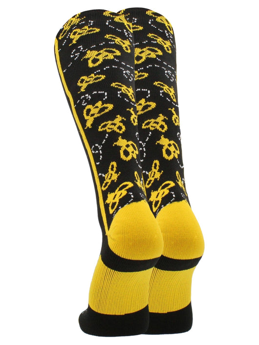 Crazy Socks with Bumble Bees Over the Calf