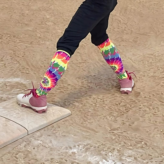 Crazy Tie Dye Socks Over the Calf