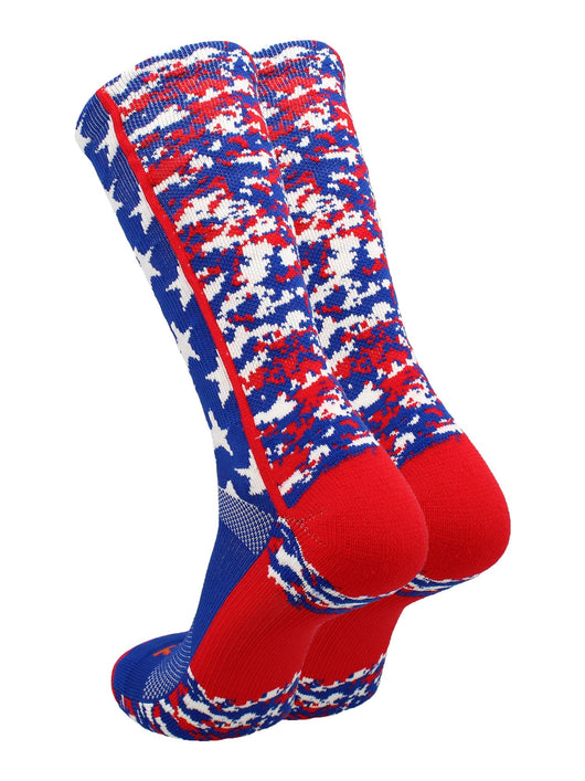 Digi Camo USA Flag Crew Socks