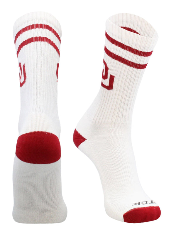 Vintage Oklahoma Sooners Socks For Men and Womens Soft Cotton Sock (Oklahoma Sooners, Large)