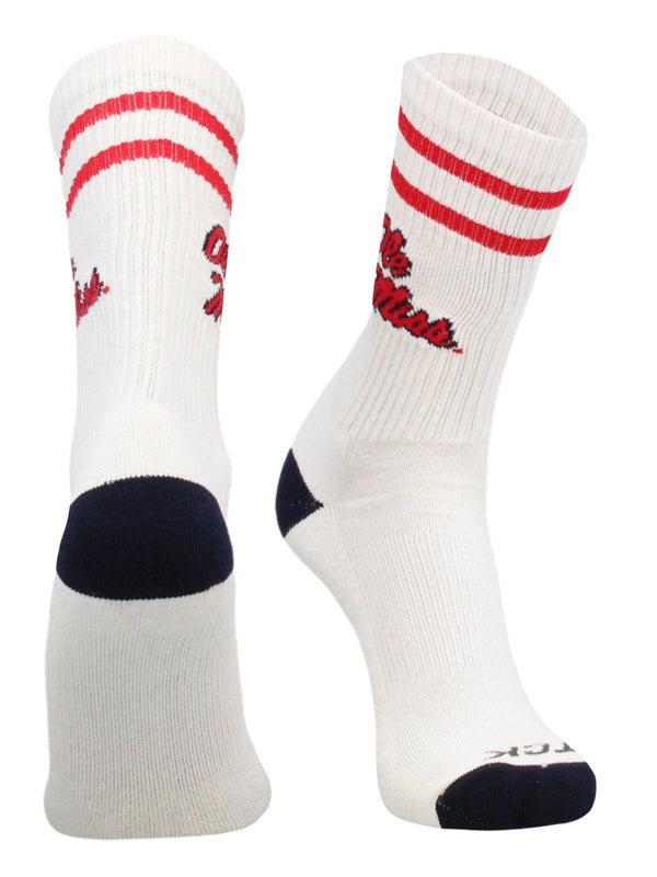 Vintage Ole Miss Rebels Socks For Men and Womens Soft Cotton Sock (Ole Miss Rebels, Large)