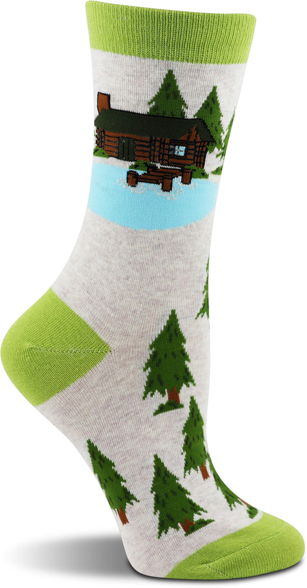 Cabin on the Lake Socks for Perfect Anglers Gift