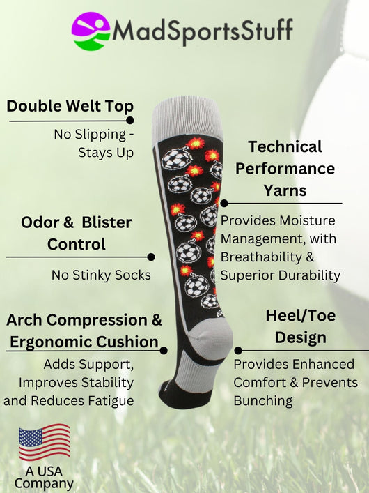 Bomber Soccer Socks Over the Calf length (multiple colors)