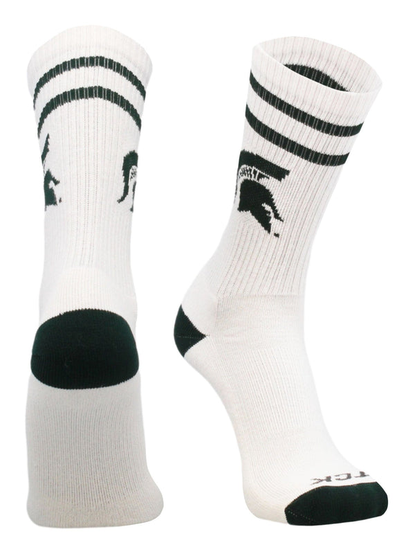 Vintage Michigan State Spartans Socks For Men and Womens Soft Cotton Sock (Michigan State Spartans, Large)