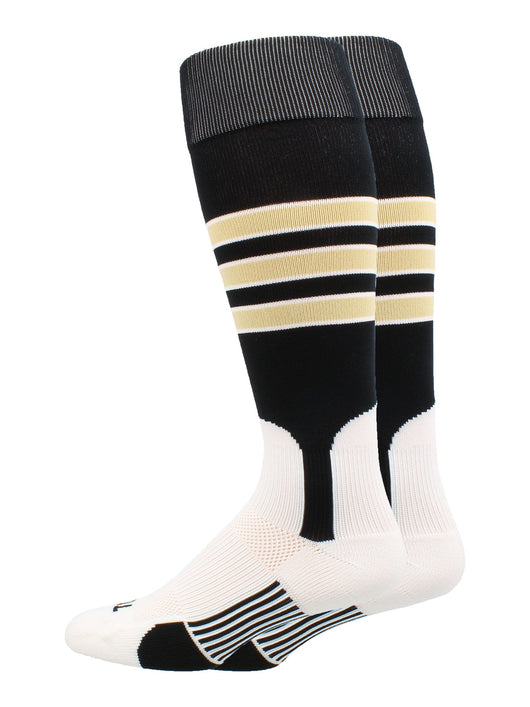 TCK Baseball Stirrup Socks with Stripes Pattern D