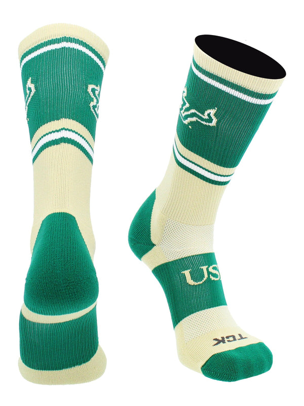 University of South Florida Bulls Jersey Crew Socks