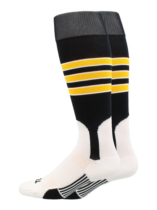 TCK Baseball Stirrup Socks with Stripes Pattern D