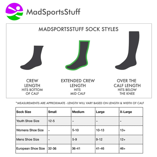 Baseball Logo Athletic Crew Socks (multiple colors)