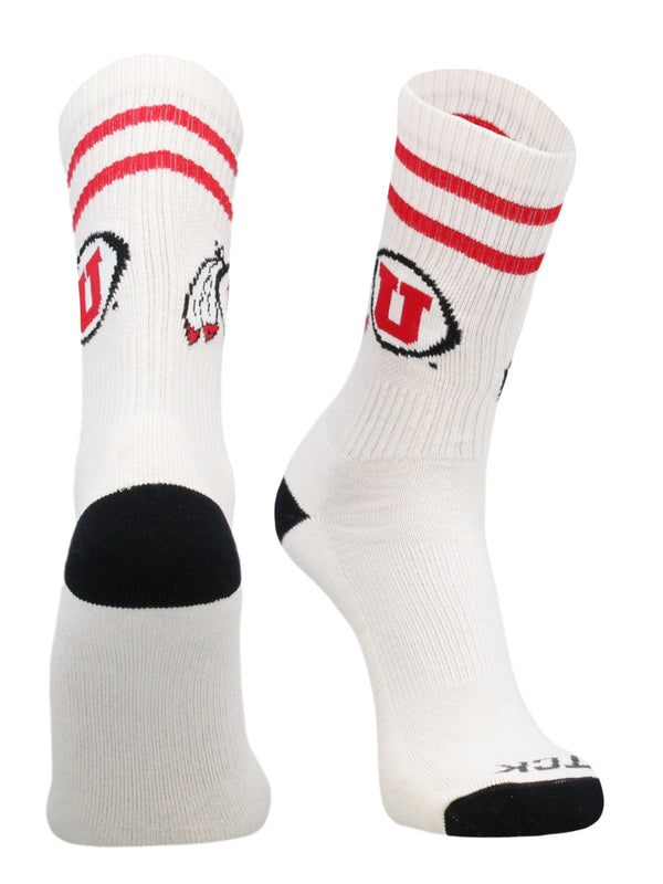 Vintage Utah Utes Socks For Men and Womens Soft Cotton Sock (Utah Utes, Large)