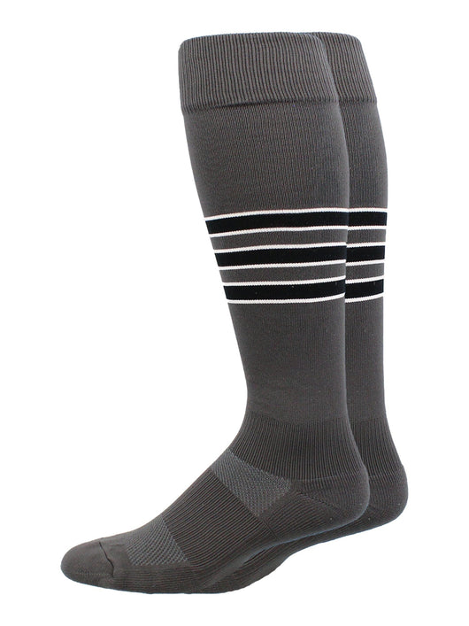 Striped Baseball Socks Over the Calf Dugout Pattern D