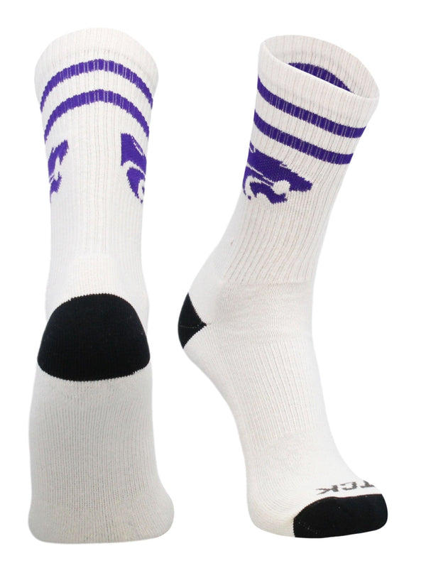 Vintage Kansas State Wildcats Socks For Men and Womens Soft Cotton Sock (Kansas State Wildcats, Large)