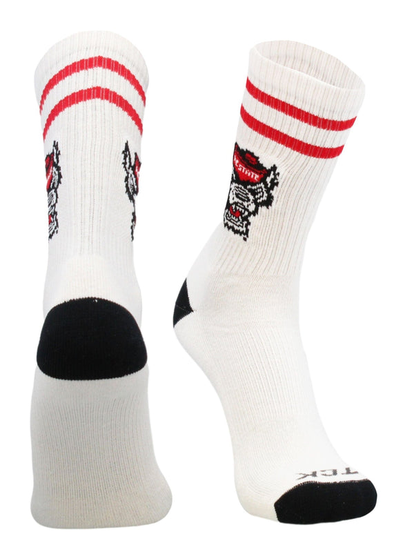 Vintage NC State Wolfpack Socks For Men and Womens Soft Cotton Sock (NC State Wolfpack, Large)