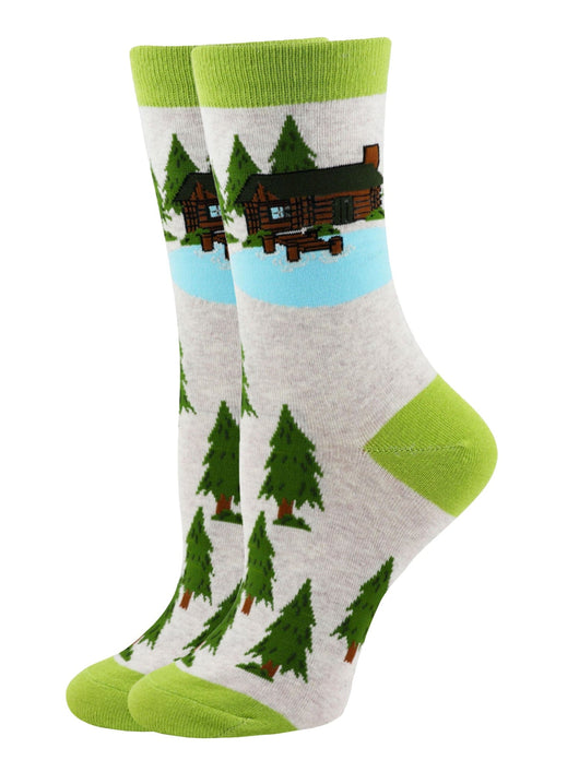 Cabin on the Lake Socks for Perfect Anglers Gift