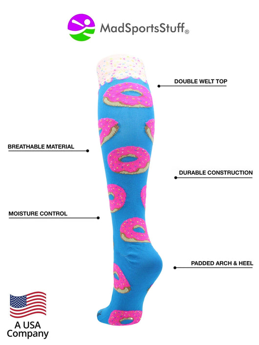 Donut Socks with Pink Frosting and Sprinkles